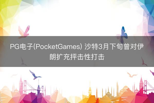 PG电子(PocketGames) 沙特3月下旬曾对伊朗扩充抨击性打击