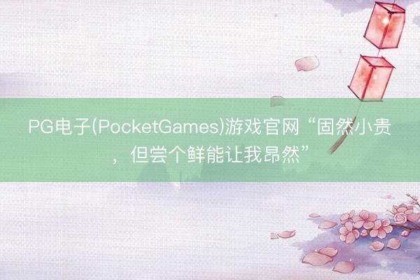 PG电子(PocketGames)游戏官网 “固然小贵，但尝个鲜能让我昂然”