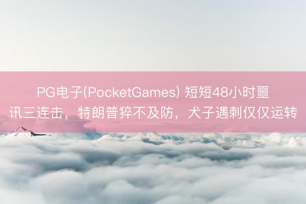 PG电子(PocketGames) 短短48小时噩讯三连击，特朗普猝不及防，犬子遇刺仅仅运转