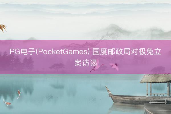 PG电子(PocketGames) 国度邮政局对极兔立案访谒